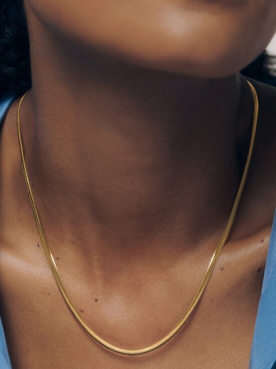 MONICA VINADER Jewelry - Monica Vinader Snake Chain Necklace 18in 18k Gold Vermeil Essential Capsule